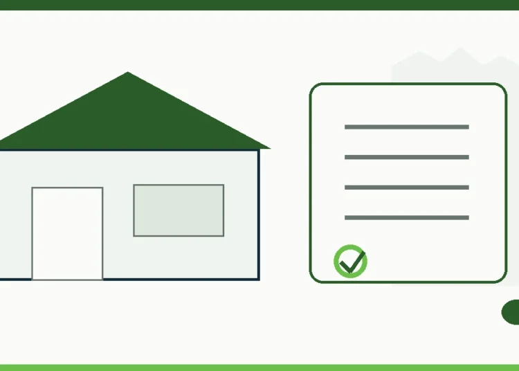 Editorial illustration of a New York cannabis storefront beside a compliance document